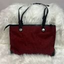 Brighton  Mevelyn Red Canvas Tote with Leather Trim B30 Photo 4