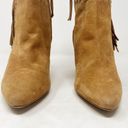 Rebecca Minkoff [ Ilan Brown Suede Leather Fringed Pointed Toe Ankle Boots 9.5 Photo 6