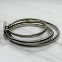 The Bar Vintage Buckle Silver Tone Coil Stretch Cinch Belt Size Small S Womens Photo 3