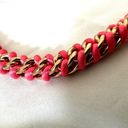 Twisted Pink and gold tone  chain necklace Photo 3