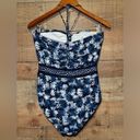 Michael Kors Michael Koss Women's size 14 Tropical Print Bandeau Cut Out One-Piece Swimsuit Photo 2