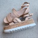 Steve Madden  Blush Cork Wedge Platform Sandal Sz 9.5 Photo 9