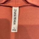 Zenana Premium  Deep Coral Long Sleeve Open Front Cardigan Sweater Size L Photo 3