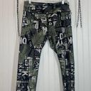 DKNY NWOT  Sport Tropical Texture Print Cropped High Waist Tights Leggings Sze XL Photo 0