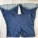 Cello NEW  Flared & Frayed Bell Bottom Pull On Dark Wash Denim Jeans Size Large Photo 10