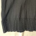 BCBG MaxAzria womens small cowl neck sweater tank black new braided knit turtle Photo 8