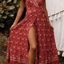 Wrap Maxi Dress Red Size XL Photo 3