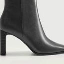 Mango Rectangular / Square Toe Grey Heeled Boots Photo 1