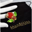 Joan Rivers NEW  Big Red APPLE BEE PIN Bug Brooch Pave Crystal Rhinestones Enamel Photo 8