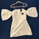 Elliatt *NWT*  Palladium Mini Dress in Ivory with Puffy Sleeves Photo 7