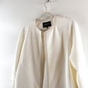 Lafayette 148  New York Long Sleeve Open Waffle Knit Jacket Blazer White Small Photo 8