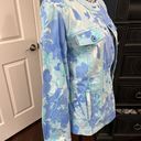 Denim & Co Size Medium Blue Floral Spring Jacket Photo 5