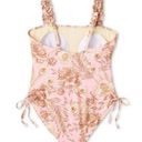 Agua Bendita  x Target Blush Romantic Floral Print Flutter Sleeve Swimsuit XXL Photo 8