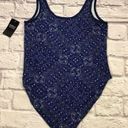 One Piece IML Womens Blue Bandana Graphic  Bodysuit Size Small Photo 2