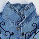 Denim & Co Vintage Floral Embroidered  Button Up Jacket Photo 2