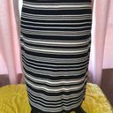 Loft  Outlet Size M Striped Metallic Midi Pencil Skirt Photo 0