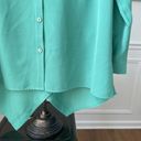 Joan Rivers  Grass Green Tunic button Shirt Blouse M Photo 3