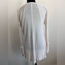 Free People  Women's Cream Waffle Knit Tunic Tops Size Medium Photo 2