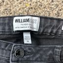 William Rast  High Rise Skinny Jeans Black Distressed Raw Hem Sculpted 31x28 Photo 3