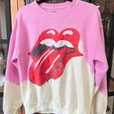 Urban Outfitters The Rolling Stones crewneck pullover sweatshirt oversized vintage faded tongue Photo 0