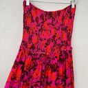 Abel the label  Lisbon Reign Smocked Strapless Pink Floral Maxi Dress size medium Photo 2