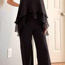 Elizabeth and James  Navy Silk Baldwin Jumpsuit Photo 0