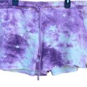 Wildfox  purple & white tie dye stars cotton lounge shorts size XL NEW Photo 7