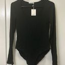 MANGOPOP Black Long Sleeve Bodysuit Photo 0