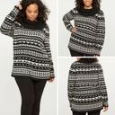 Lane Bryant  Black and White cowl neck sweater Size 26/28 Photo 1