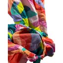 Elan  Womens Rainbow Wrap size Small Ballon Sleeve Balletcore Peasant Festival Photo 5