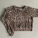 Good American Cheetah Print Crewneck Sweatshirt Photo 0