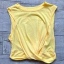 Free People Movement Yellow Twist Front Crop Top Athletic Festival Neon Tank XS Photo 0