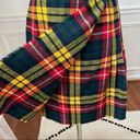 Bermuda Vintage Browns of  Wool Plaid Wrap Pleat Mini Skirt Buckle S Photo 3