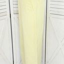 Loft  Fluid Linen Blend Striped Wide Leg Crop Pants Yellow White Small Lined Photo 2