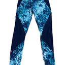 Pink Lotus  Midnight Run Print Blocked Legging in Crystal Blue Women’s Size XS Photo 3