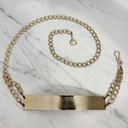 The Bar Gold Tone Metal Chain Link Belt OS One Size Photo 0