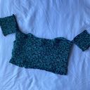 The Row  A Blue Floral Crop Top Photo 1