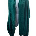 Liz Claiborne  Scarf Wrap NEW with Tags NWT Emerald Green Rayon Fringe 25" x 77" Photo 1