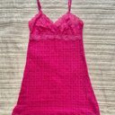 Forever 21 Vtg Y2K XXI Hot Pink Lace Babydoll Sheer Cami S Small Vintage Photo 2