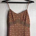 Loft Ann Taylor  Dress Orange Floral Spaghetti Strap Summer Lined Size 4P Petite Photo 1