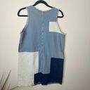 re:named  Lightweight Sleeveless Cotton Denim Patchwork Dress‎ Back Zipper Size L Photo 4