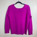 Trina Turk  cashmere sweater medium NWT violet open back bow purple pink colorful Photo 9