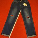 Suzanne Betro  Butler Rip & Reparis Dark Wash Boyfriend Jeans Women Size 10 Photo 7