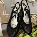 Anne Klein  Sport Black Leather Wedge Slingback Shoes Womens 6 Photo 3