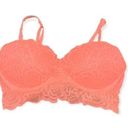 PINK - Victoria's Secret Victoria’s Secret PINK lace push-up bralette hot pink, Small Photo 0