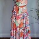 Alexis , New, Colorful Floral Tiered Ruffle Tie Sleeveless Maxi Dress, Small Photo 5