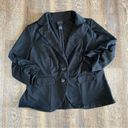 Torrid Blazer Scrunch Sleeve Jacket 12 Double Button Black Large Photo 1