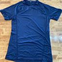 Lululemon  Navy Short Sleeve V Neck Fitted Athletic Performance Shirt Photo 2