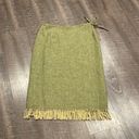 Anne Klein  wool wrap, fringe skirt fully lined Photo 0