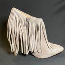 Vera Pelle Matiko  Grey Fringe Boot Heels Size 36 us 5.5 Photo 3
